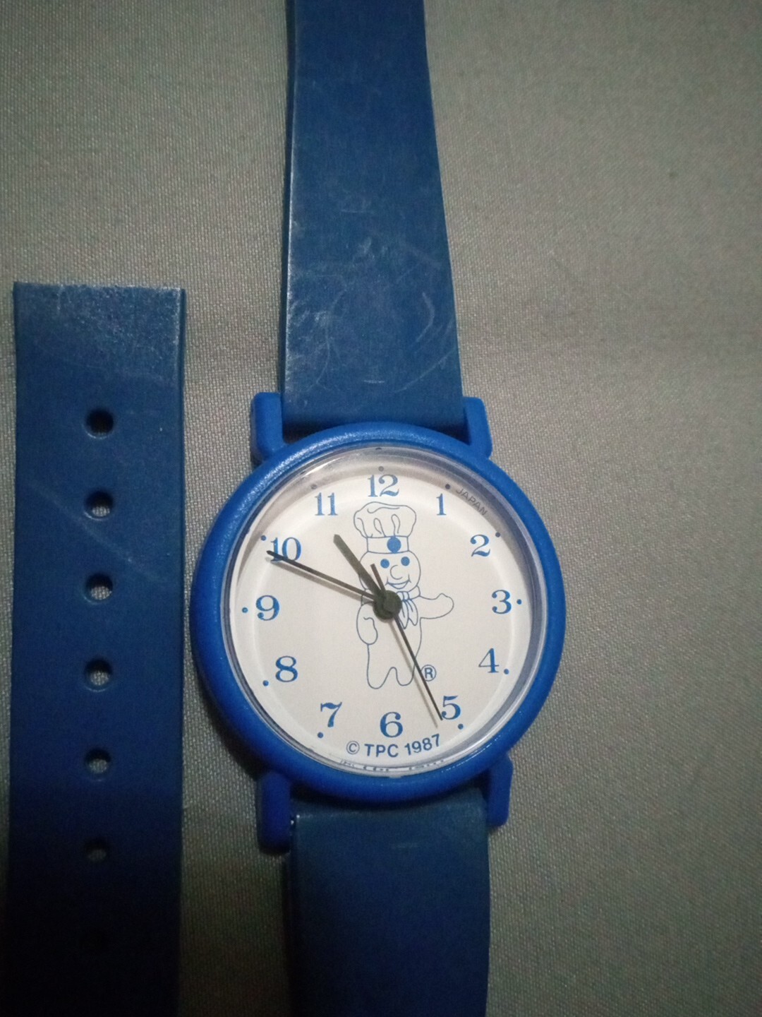 Vintage Pillsbury Doughboy Wrist Watch Need Battery Very Unique Rare Japan Made