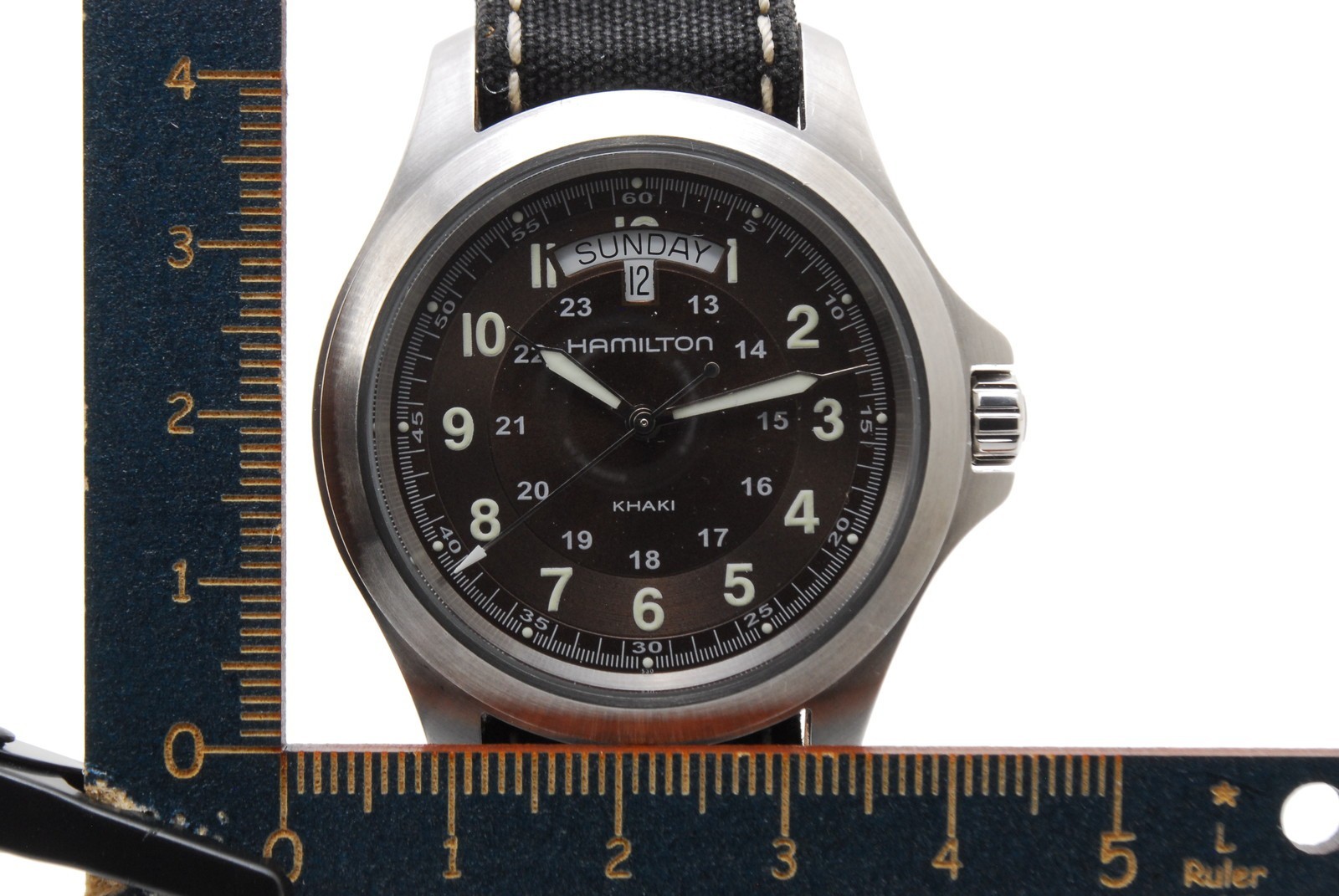Hamilton Khaki King H644510 Quartz Day Date Brown Dial Mens Watch Made in Swiss