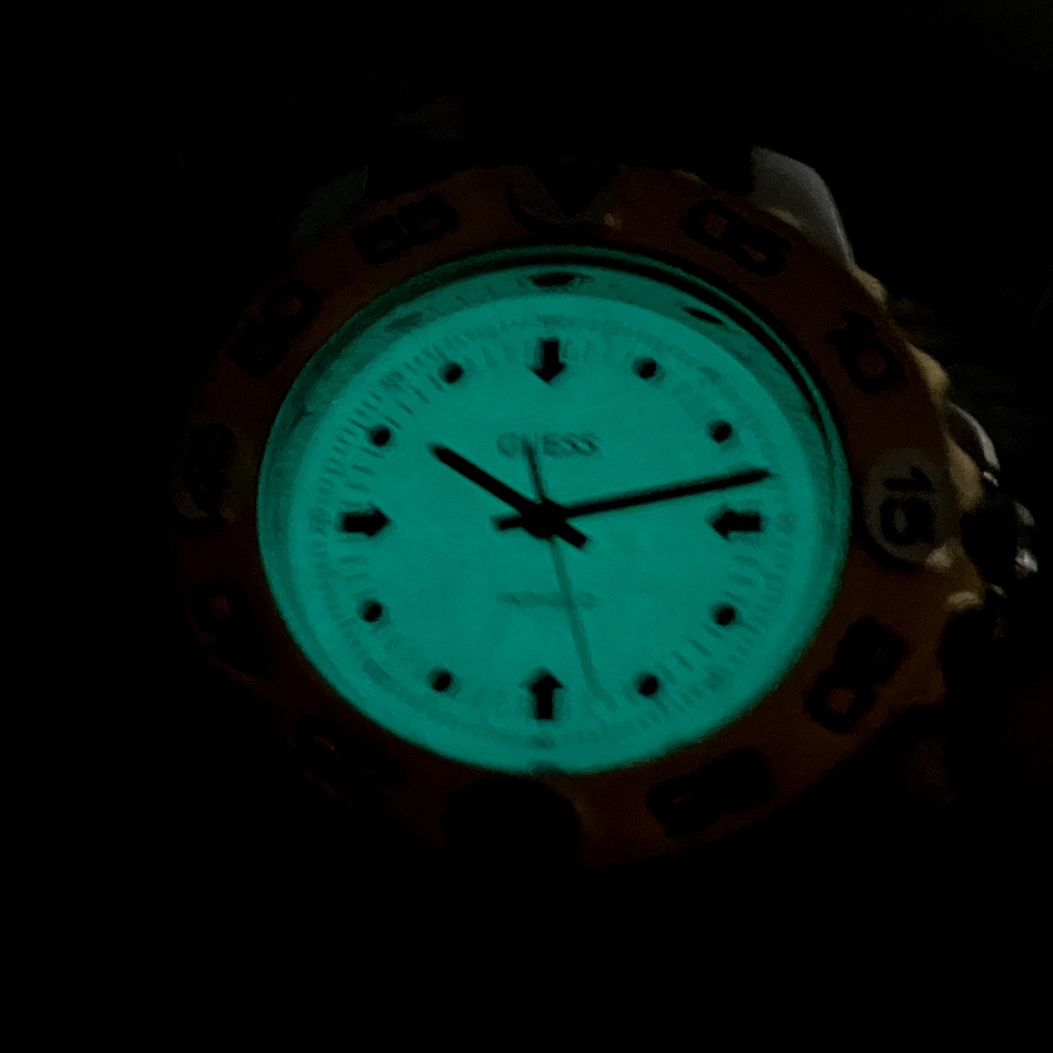 Vintage Guess Indiglo Dive Style Watch 1995 Rotating Bezel 36mm Mens