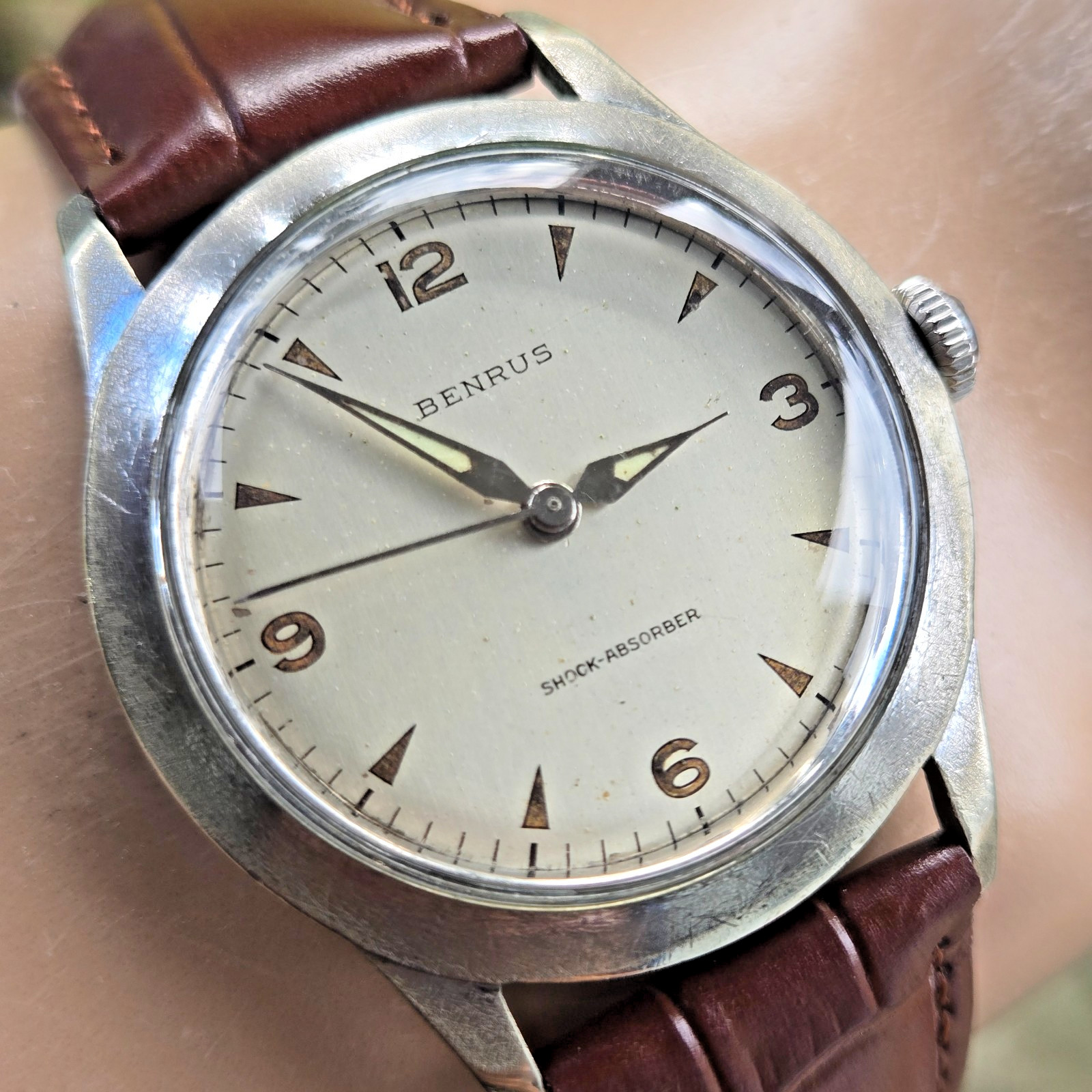 Vintage BENRUS men’s manual wind watch ETA 2370 17Jewels swiss 1960s