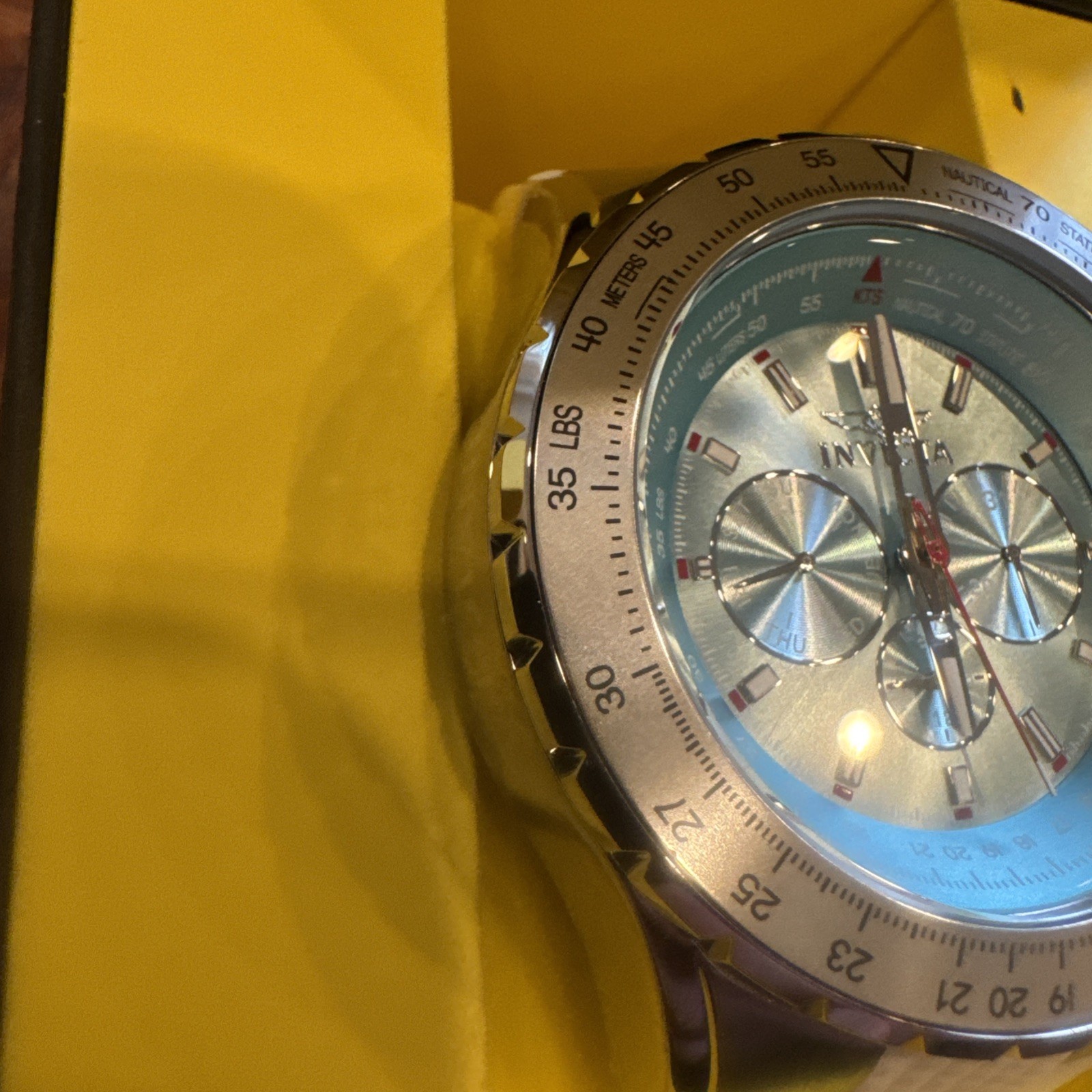 Invicta Speedway Tarmax GTR Men’s Quartz 52mm Tiff Blue And Silver /White Strap