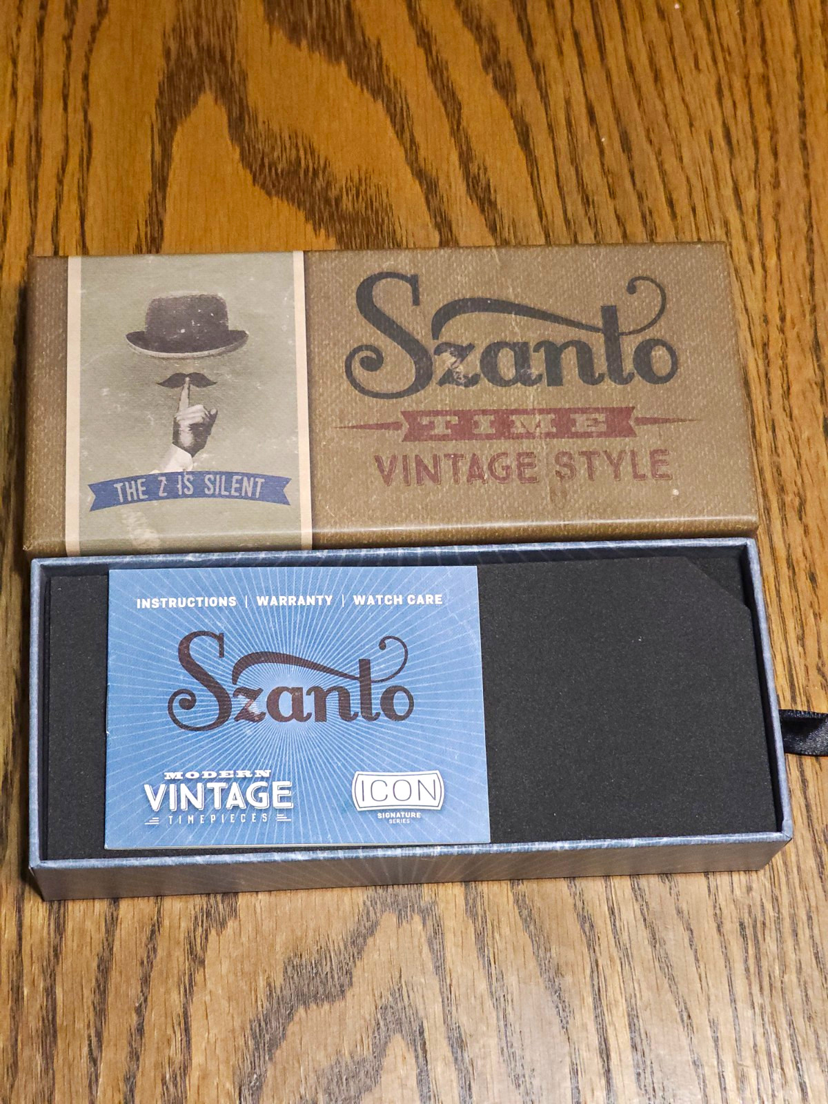 Szanto 2750 Icon Quartz Chronograph Blue Dial 41mm Leather Strap New In Box