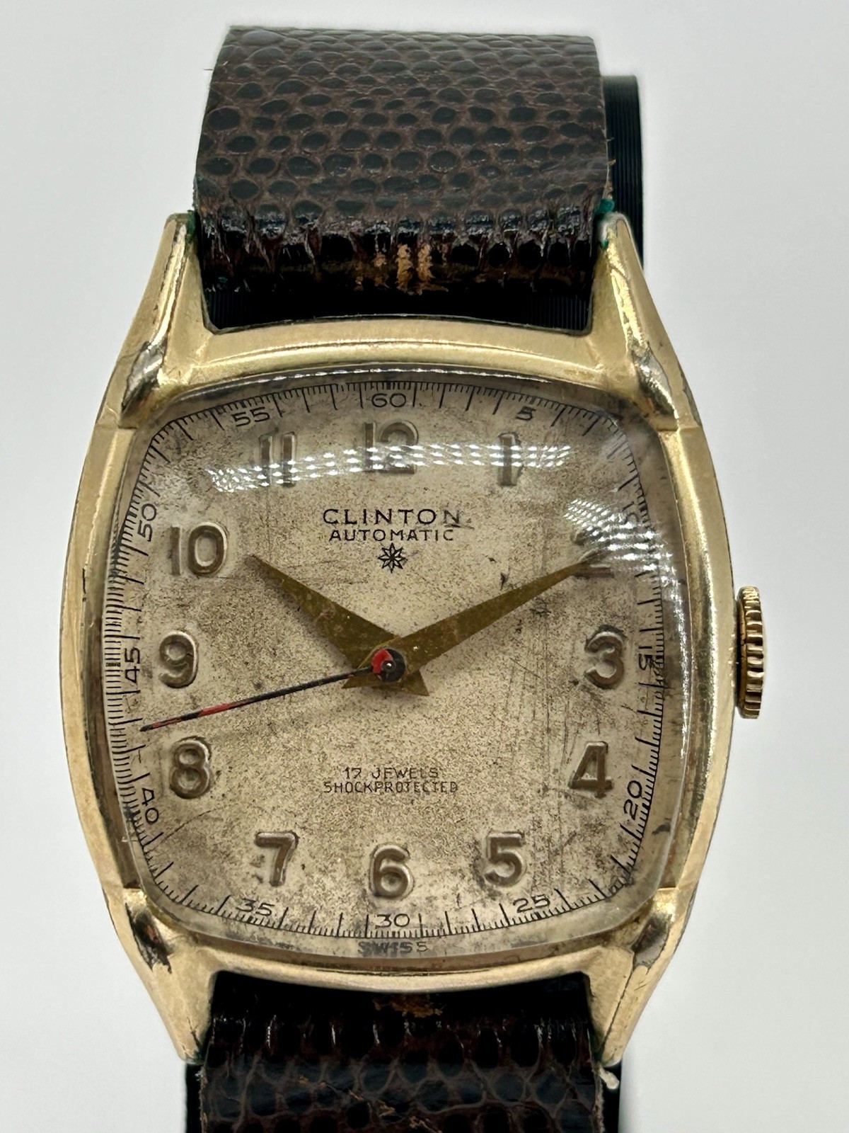 Vintage Clinton Automatic Bumper 17J Swiss Men’s Watch AS Family Runs 1951