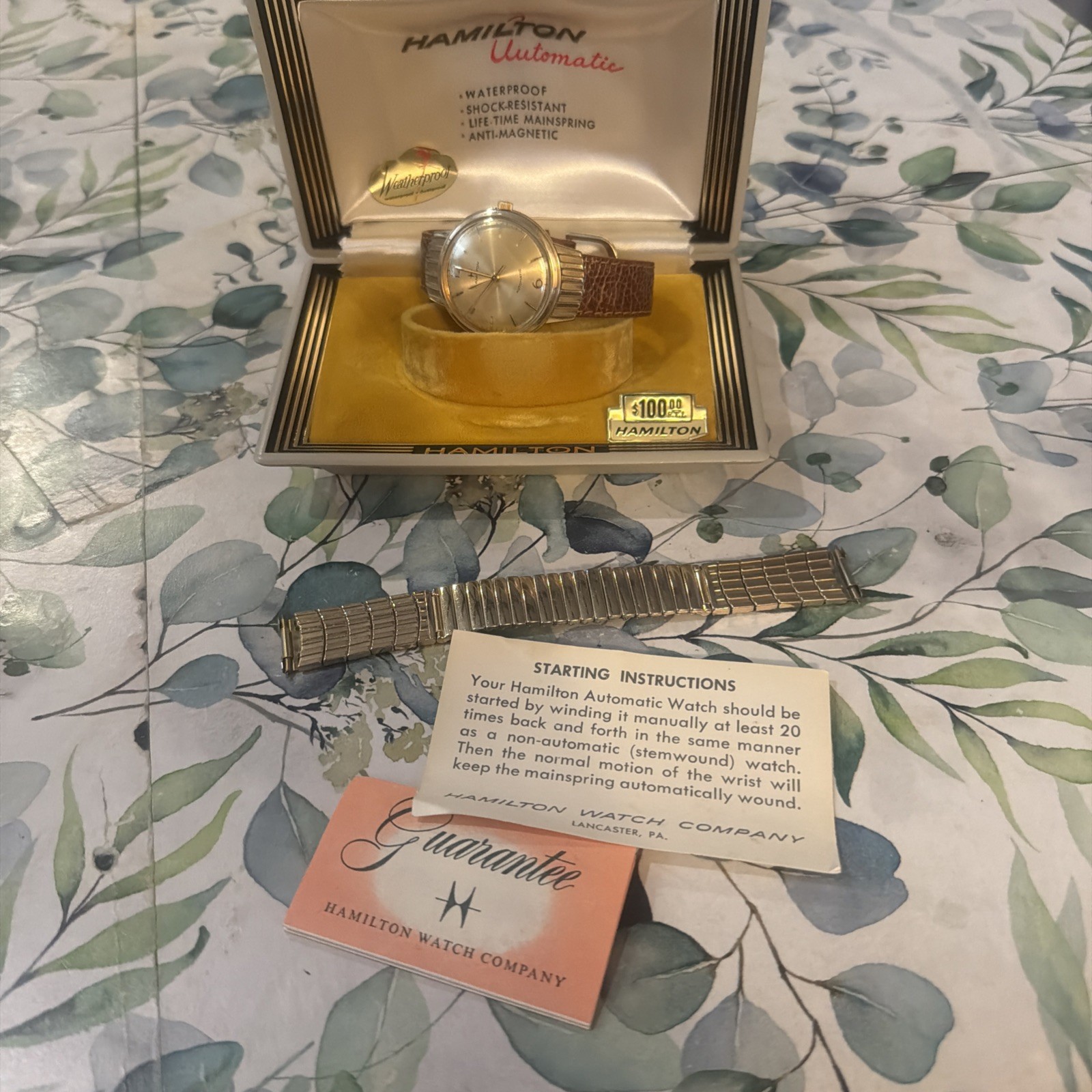 Hamilton K-420 Automatic 1961 Men’s Wristwatch 10k RG w/ Box and Papers