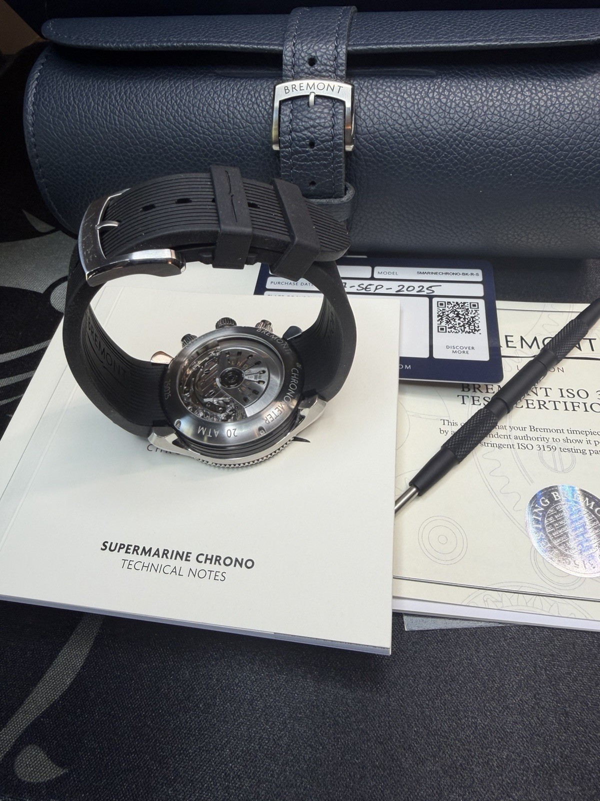 Bremont Supermarine Smarinechrono-BK-R-S, Watch Winder Incl
