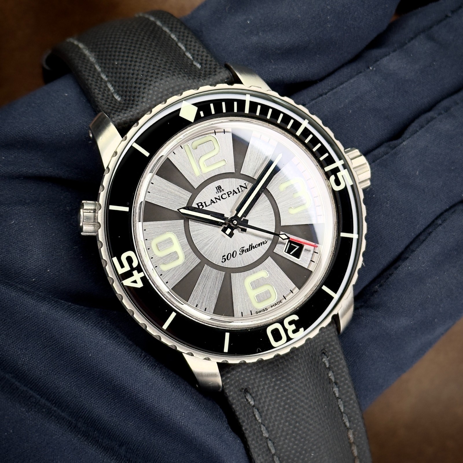 Blancpain 500 Fathoms 50015-12B34-52B Cannes Limited Edition, 48mm Titanium B&P!