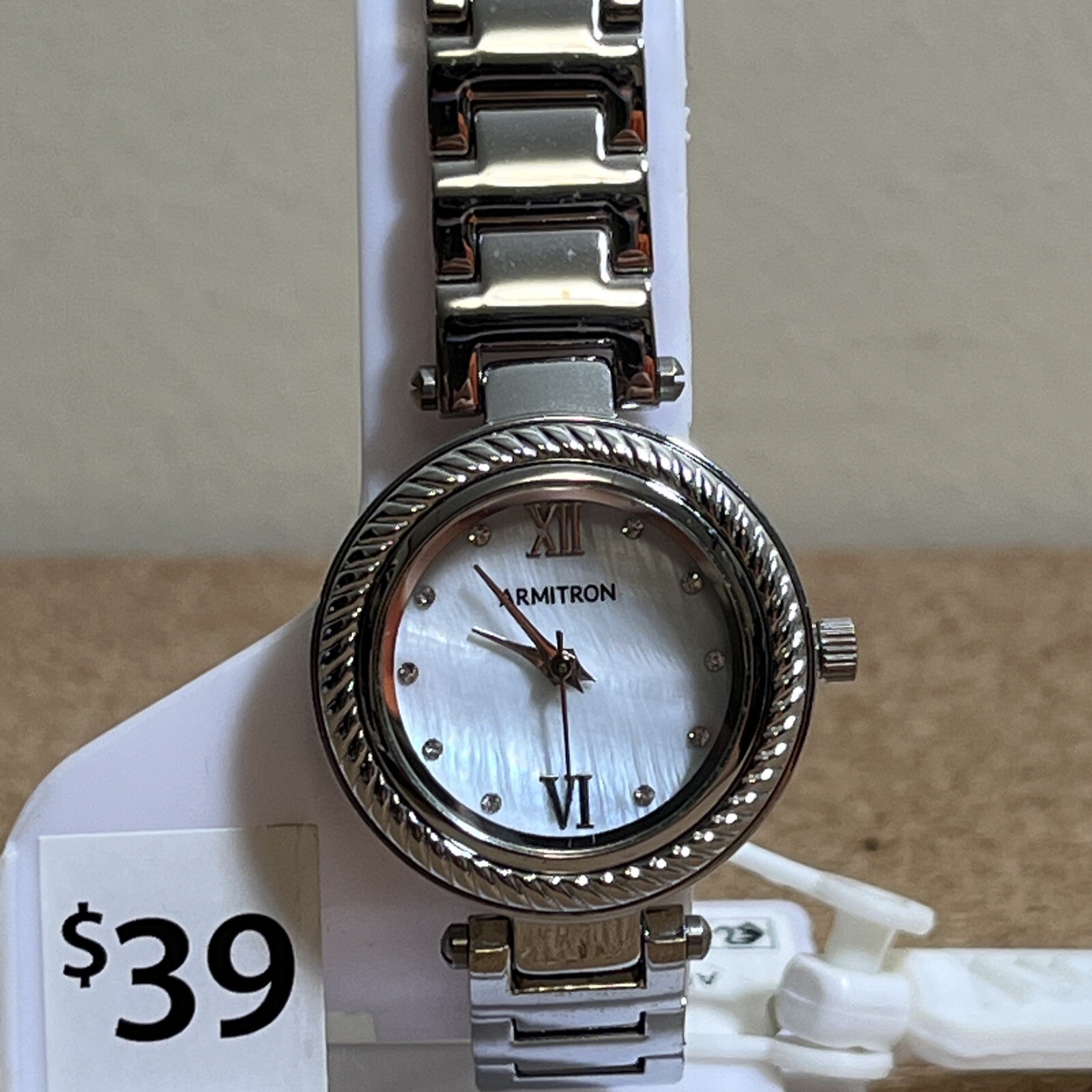 Armitron Mother of Pearl Dial Quartz Analog Ladies Watch NWT