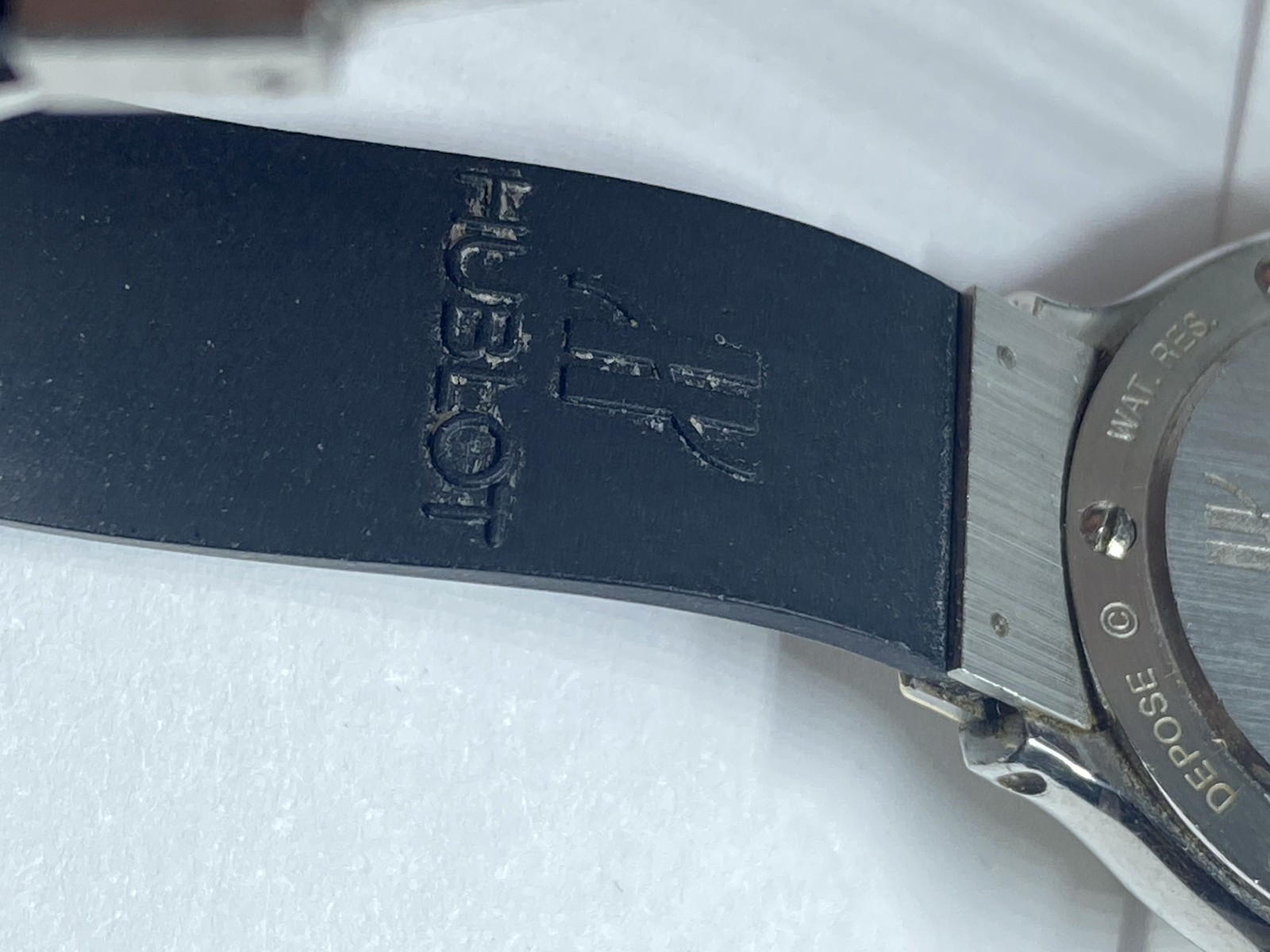Hublot MDM Geneve Depose 1391.2 Two Tone 28mm Quartz Watch Rubber Strap COA