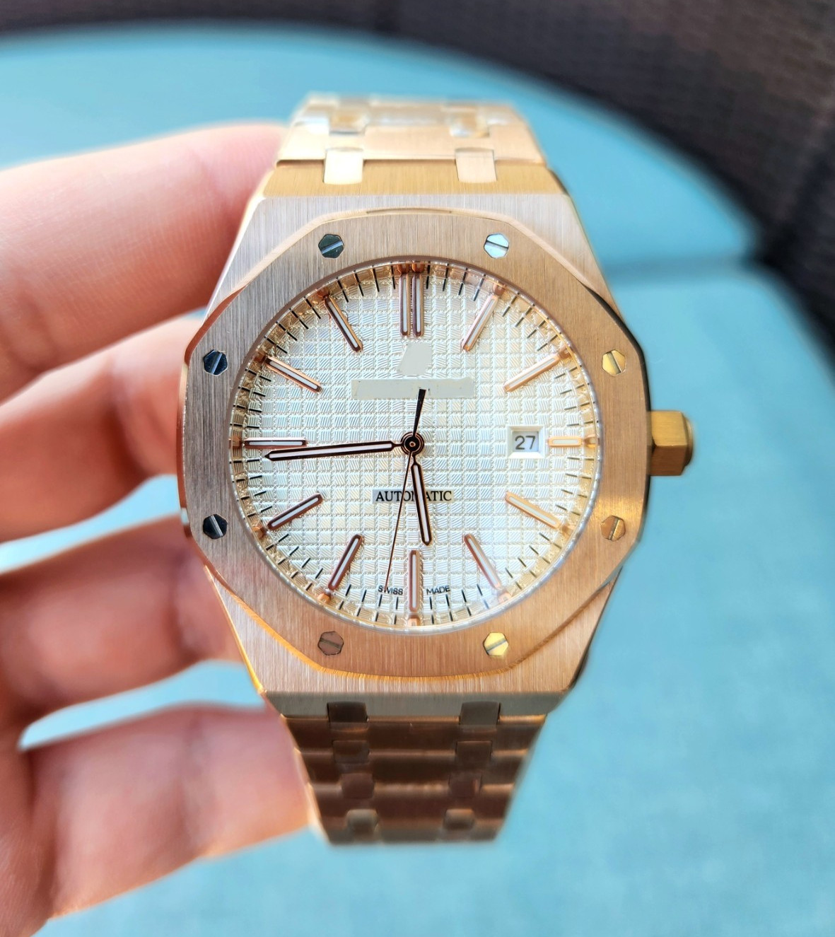 Custom 40mm Rose Gold 4P Stvle Diver Mod Watch w/ NH35 AUTOMATIC Movement NTTD