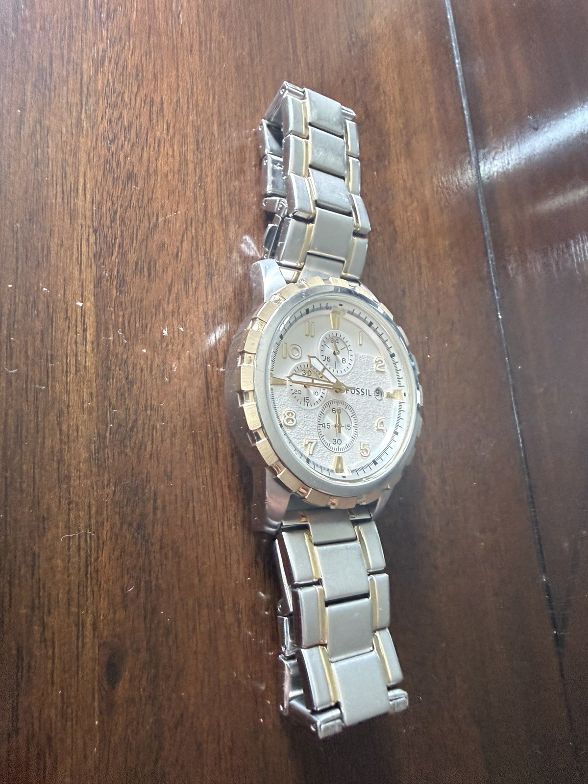 Fossil Men’s Dean 45mm Quartz Chronograph Watch FS4867IE NEEDS WORK!