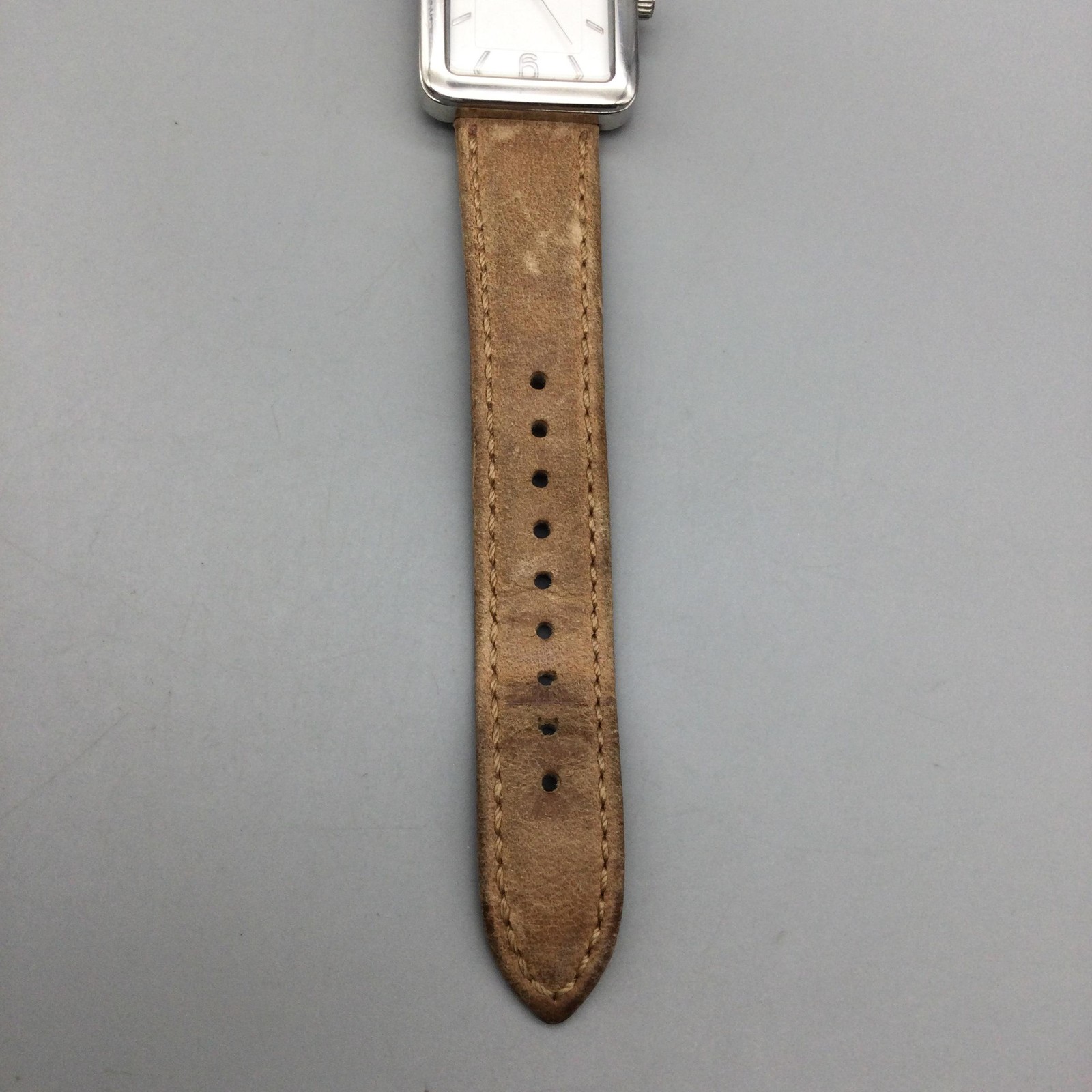 Fossil ES4243 Womens Watch 28mm Silver Tone Brown Leather Band New Battery