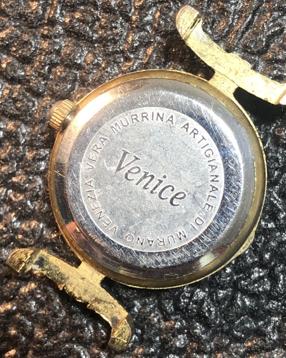 Venice Murano Millefiori Women’s Watch 24mm Navy Blue New Peugeot Band & Battery