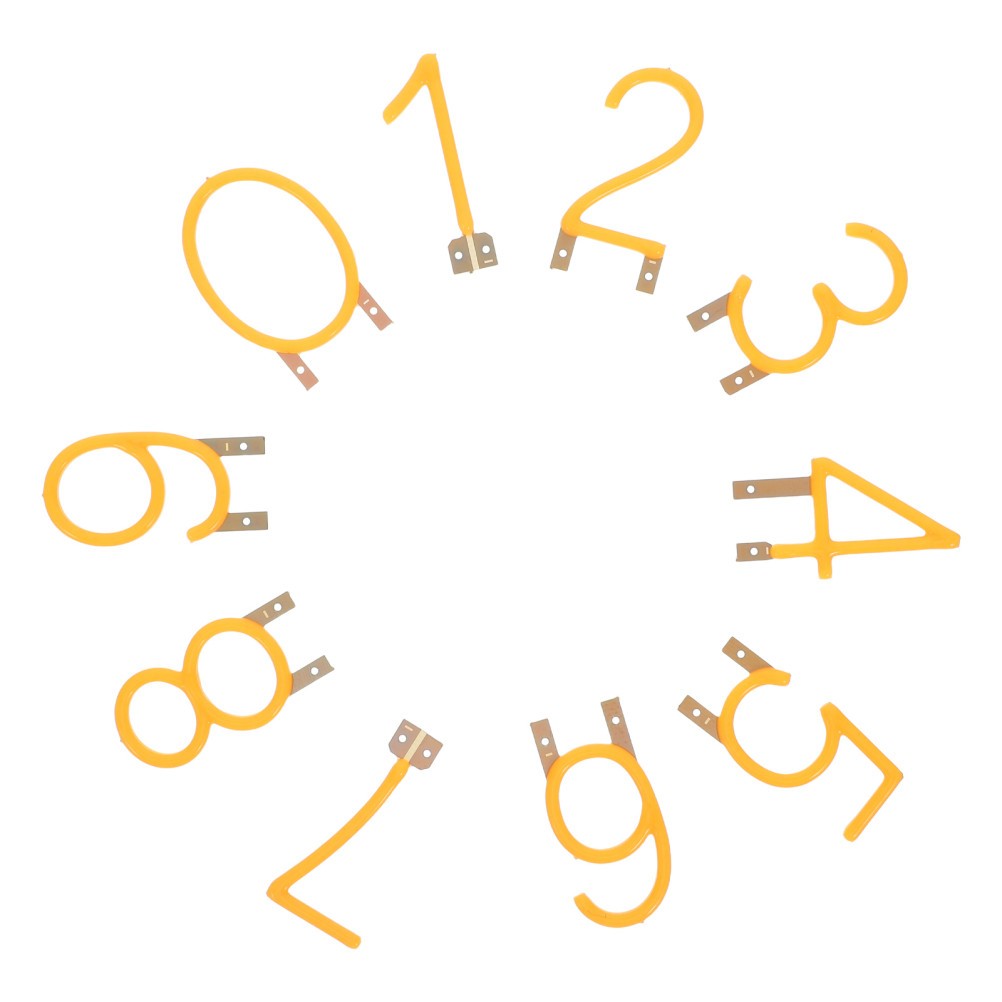10Pcs Numeric LED Filament Lights Yellow for Home Light Up Number Letter Signage