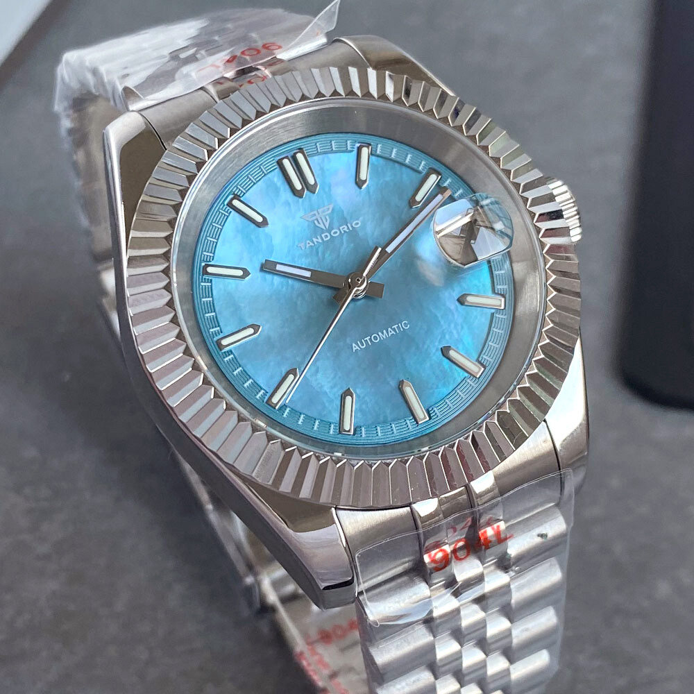 Tandorio 39mm Blue Lume Dial Sapphire 20ATM Waterproof NH35A Automatic Men Watch