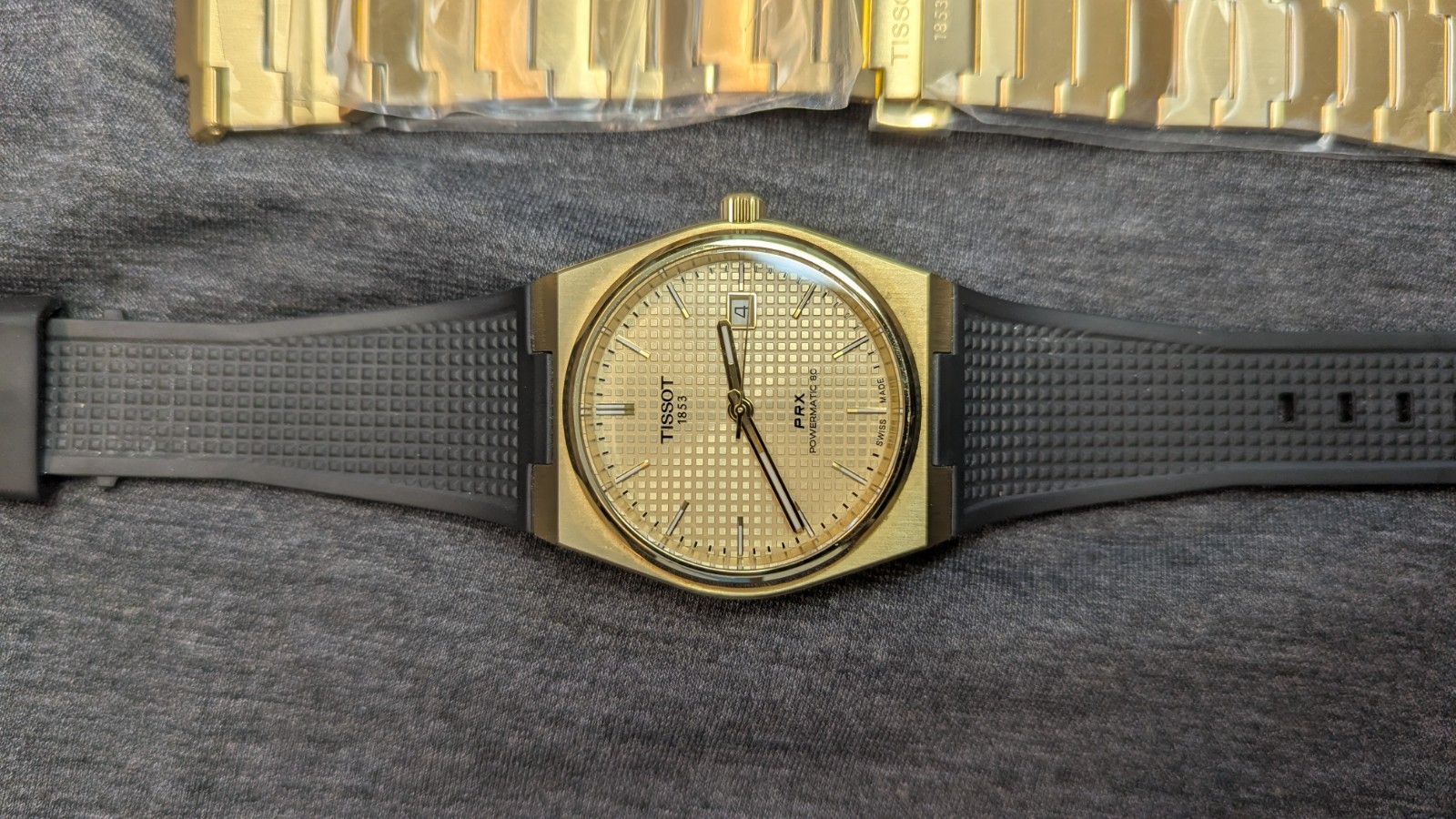 PRX Powermatic 80 Automatic Champagne Dial Men’s Watch T1374073302100 Two bands