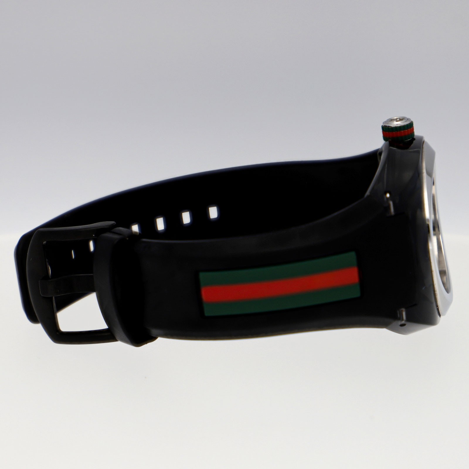 GUCCI YA137101 137.1 sink WATCH black SS/rubber/resin QZ