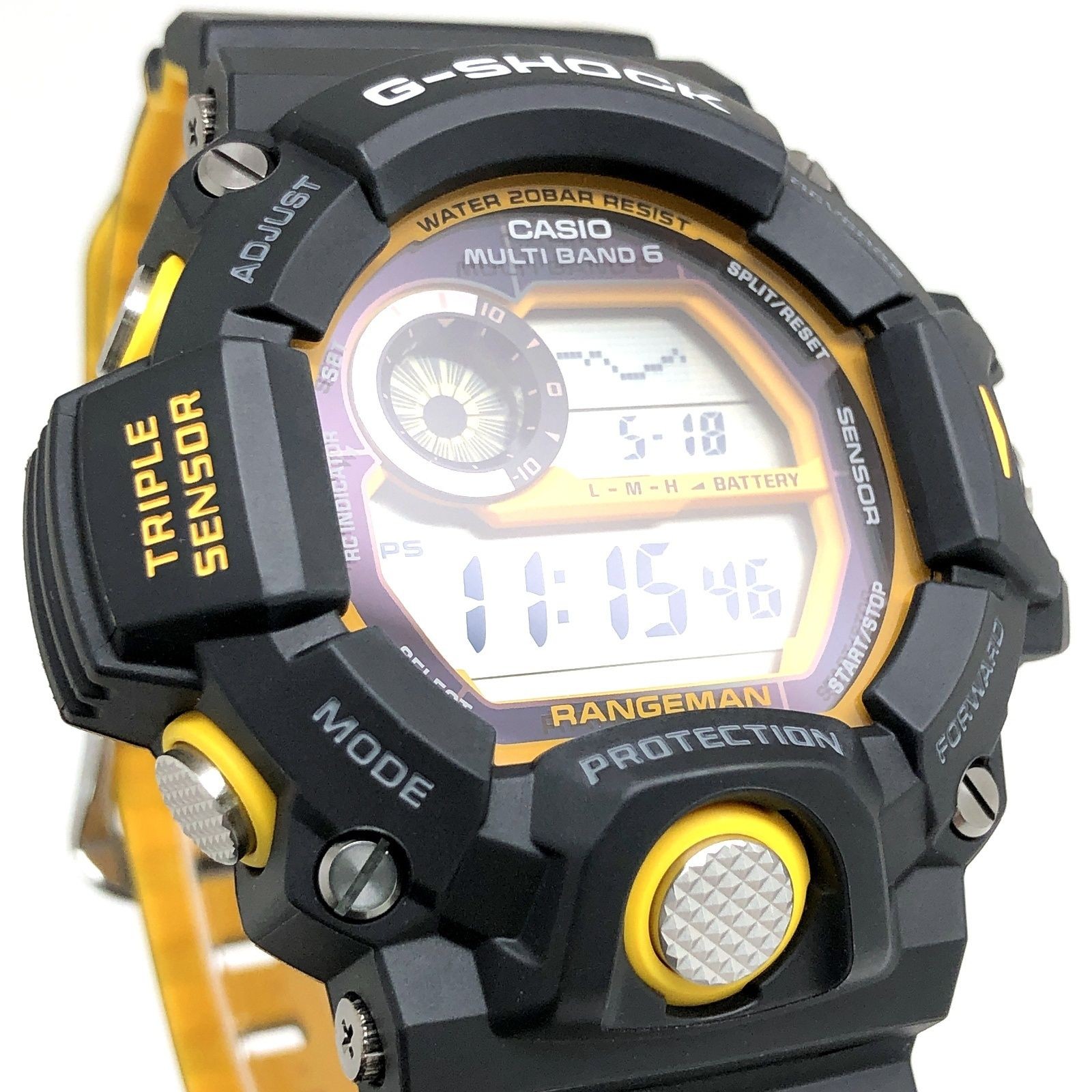 G SHOCK GW 9400YJ 1 RANGEMAN Radio Solar Triple Sensor Equipped LED Light Releas