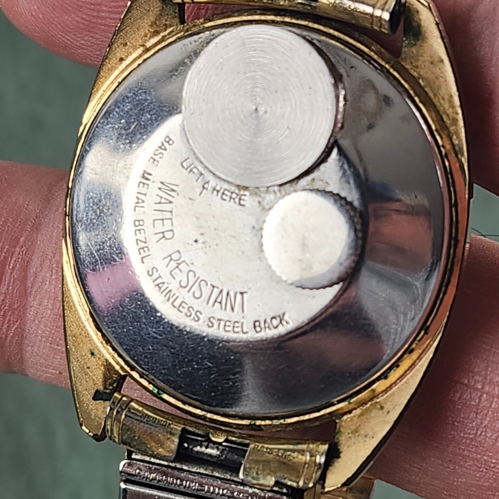 Vintage Timex Electric West Germany Gold Tone Silver Dial Analog Watch