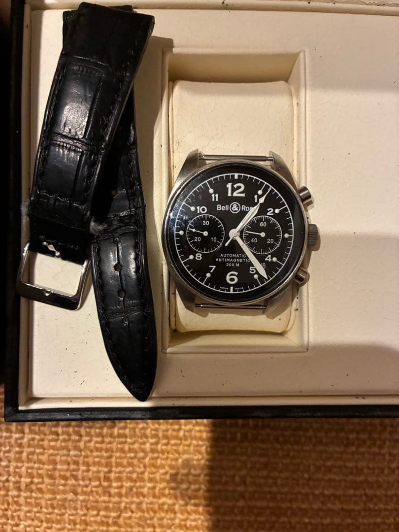 Bell & Ross Vintage 126 Automatic Chronograph Black Dial Men’s Watch used Japan