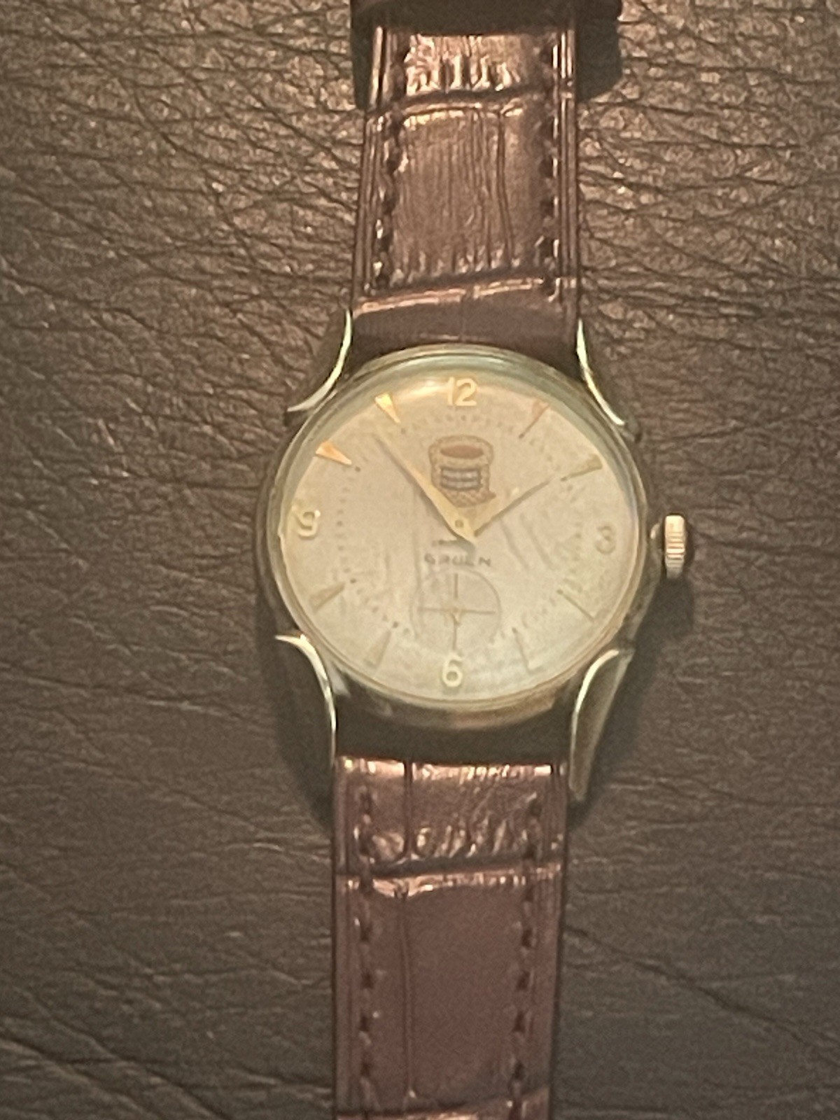 Rare Vintage Gruen Purina Chow Advertising Watch 10K RGP Manual Wind Running