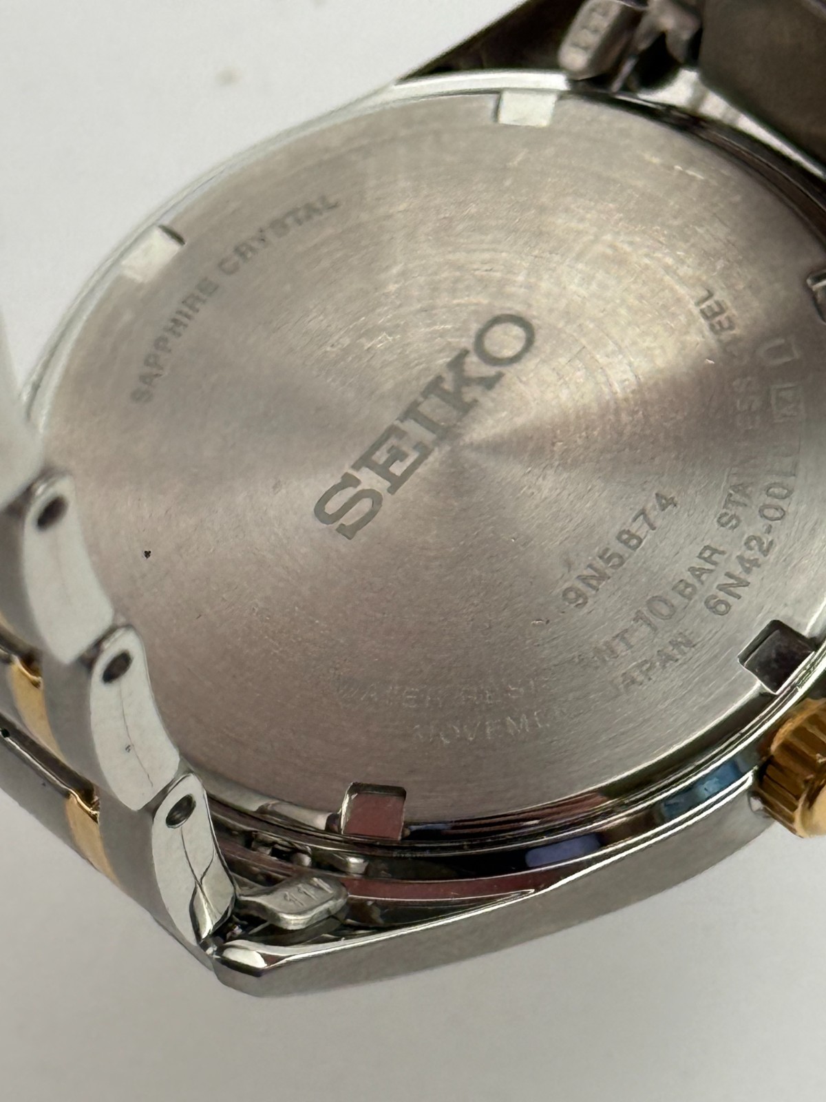 Seiko SUR312 36mm Two-Tone Quartz Date Sapphire Crystal Watch