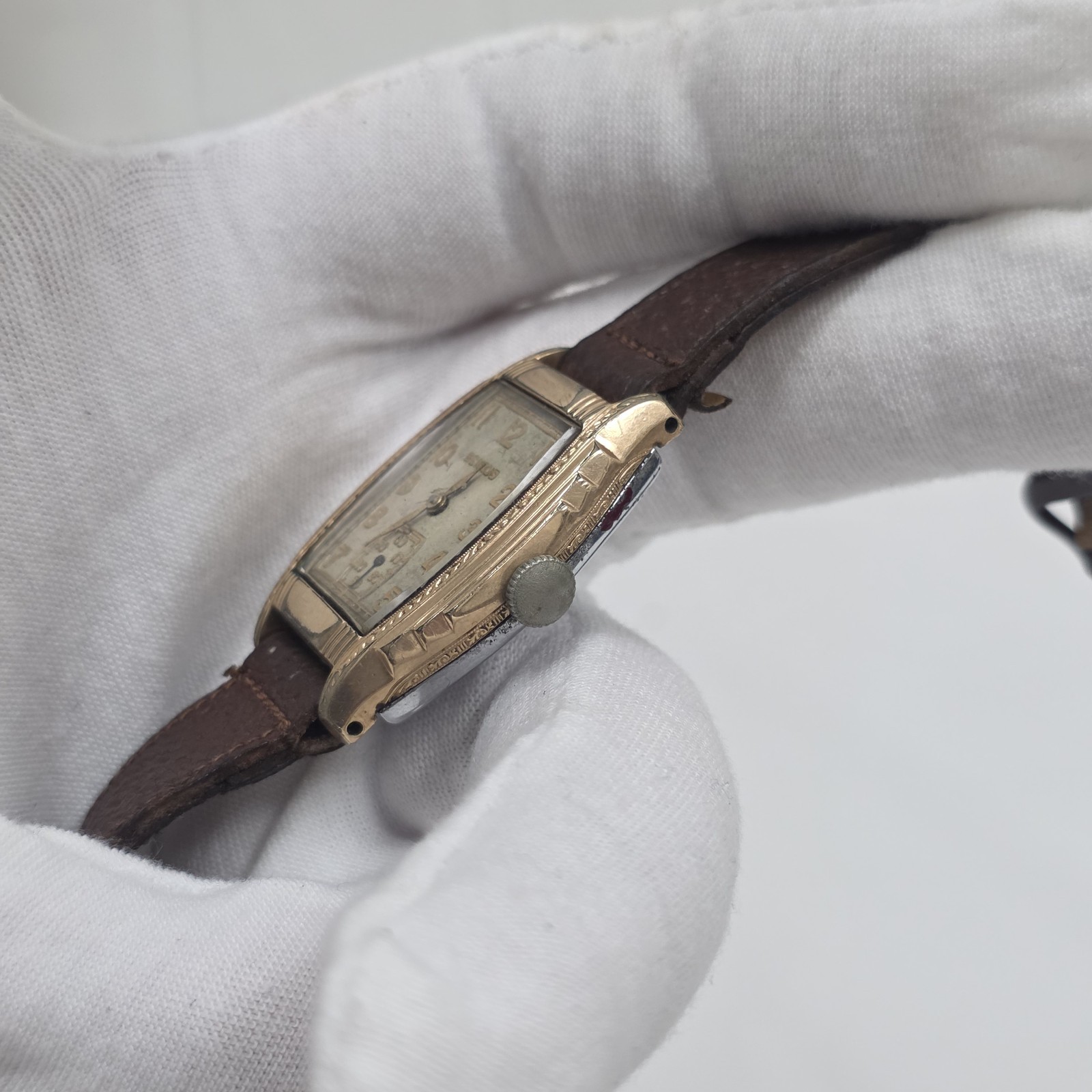 Antique Art Deco Benrus Model A11 17 Jewels Swiss Men’s Tank Watch AS-IS