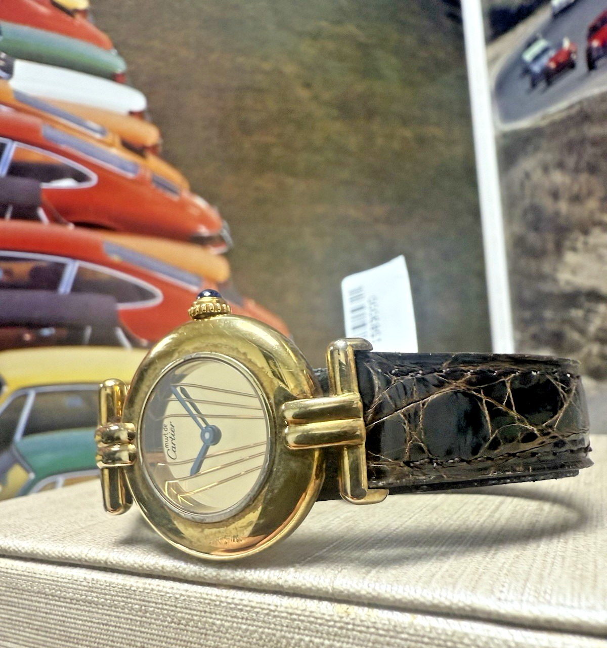 Ladies Cartier Must De Cartier Vermeil Gold Sterling Silver Watch Ref: 590002