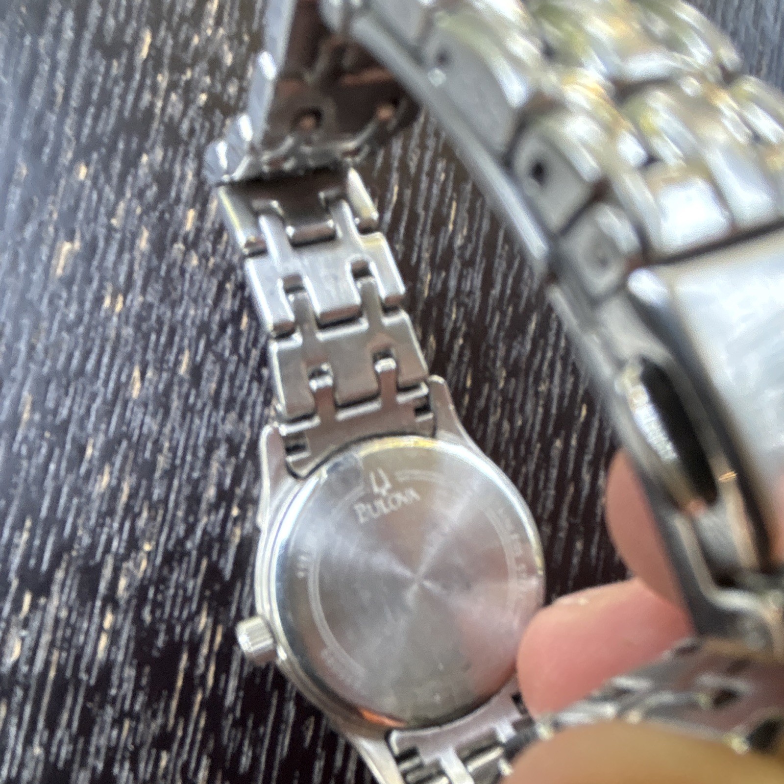 Bulova Women’s Quartz Wristwatch Silver-Tone Metal Bracelet White Dial Day/Date