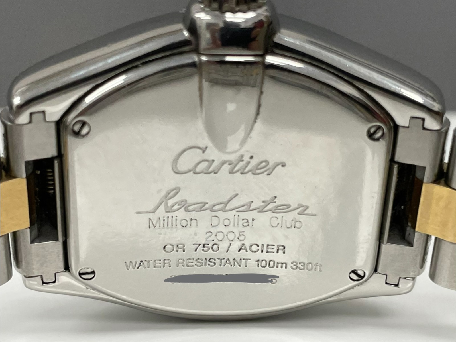 CARTIER ROADSTER W62026Y4 TWO TONE YELLOW GOLD BOX & PAPERS UNDATED 30MM