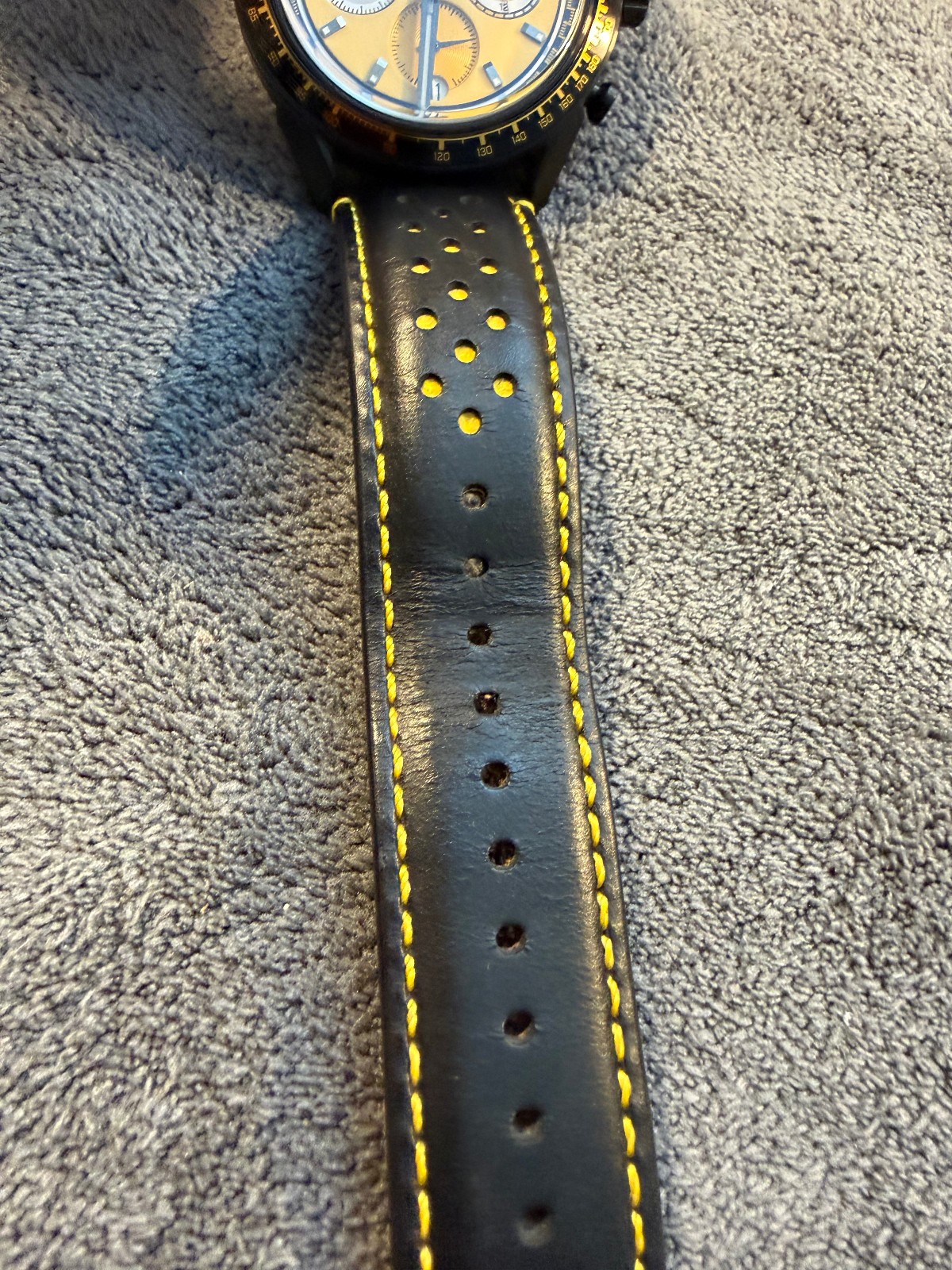 Revelot Mecadromo Yellow Luminova DLC SII VK63 42mm Men’s Chronograph